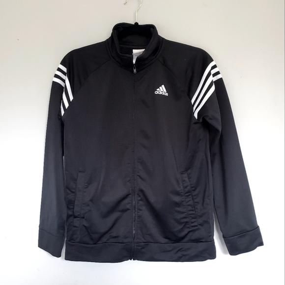 adidas Jackets & Coats Adidas Jacket Black And White Boys Large